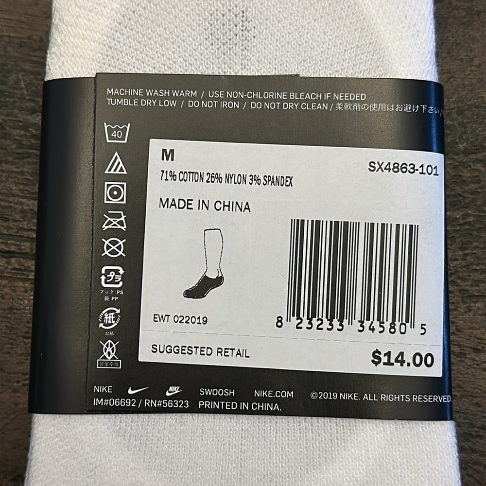 NWT Nike 3-Pack Everyday Lightweight Footie, Women's 6-10, White - Picture 3 of 6
